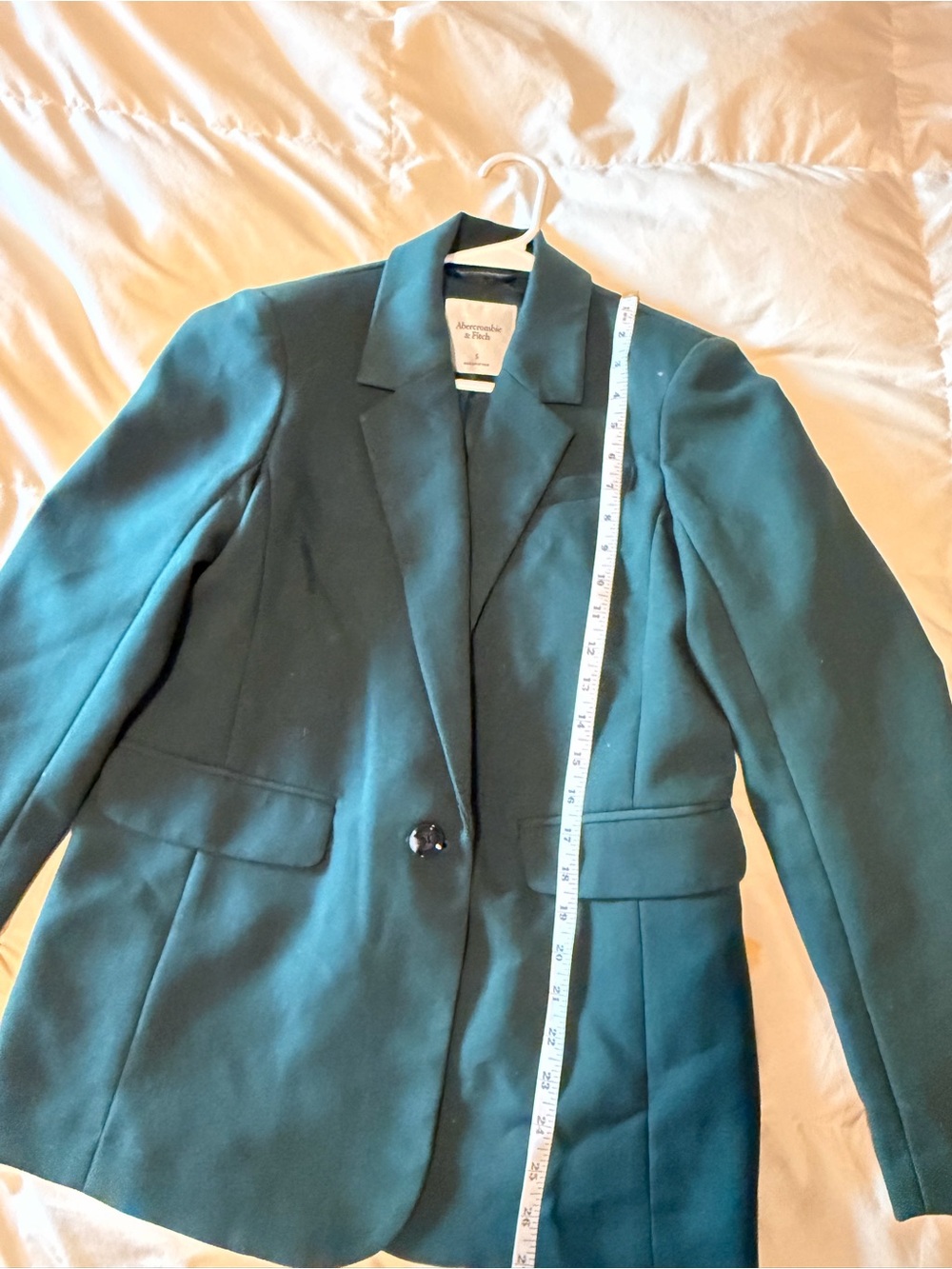 Abercrombie & Fitch Deep Green Single-Button Blazer - Picture 2 of 4